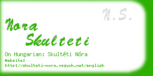 nora skulteti business card